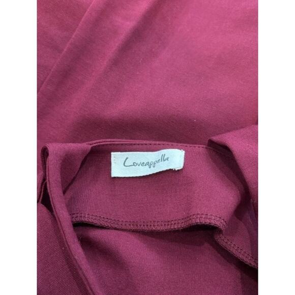 Loveappella Strappy Layering Tank with Criss-Cross Back in Burgundy – Medium - Picture 6 of 8